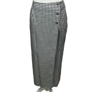 Enchante Checkered Wrap Skirt